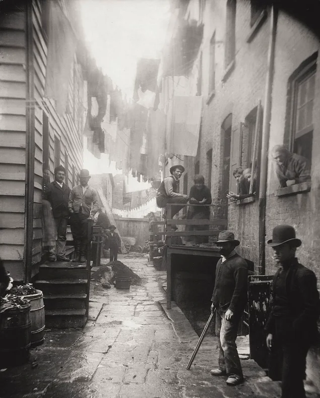 "Бандитский ночлег на 59½ Малберри-стрит", Якоб Риис, 1888