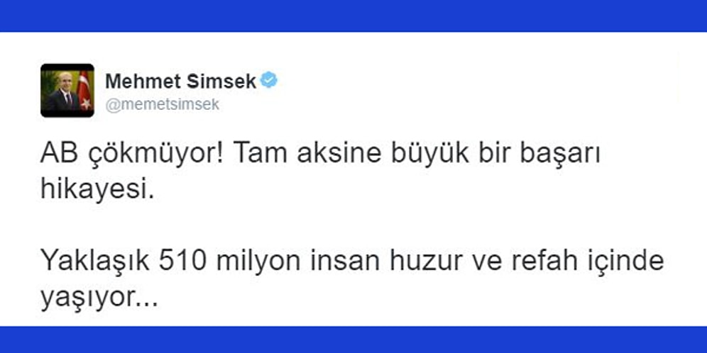 Mehmet Şimsek'in AB Tweetleri Gündem Yarattı, Tepkiler Çarpıştı