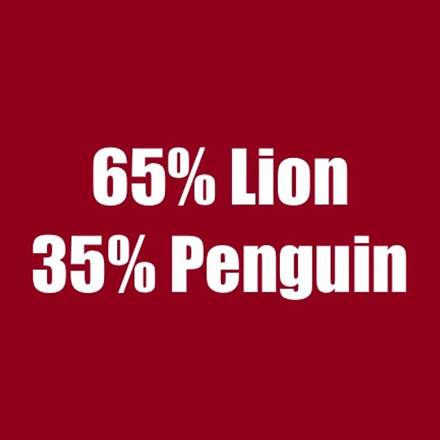 65% Lion 35% Penguin!