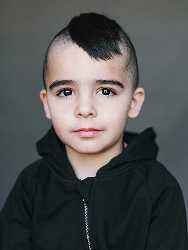 9. Five-year-old Lukyan: his dad is half-Ukrainian and half-Russian and his mom is half-Turkmen and half-Tatar.