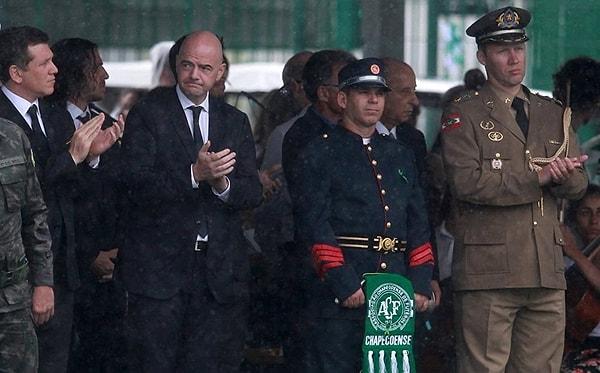 Törene, Brezilya Devlet Başkanı Michel Temer ile FIFA Başkanı Gianni Infantino katıldı.
