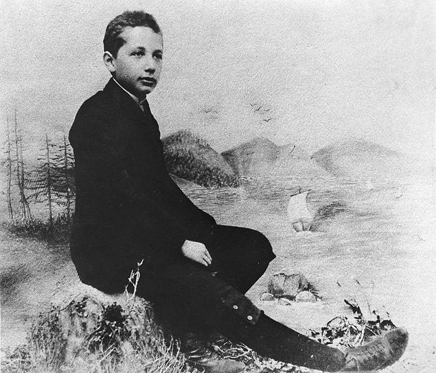 16. 14-year-old Albert Einstein, 1893.