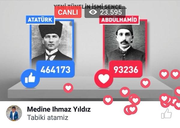 Bazı haber siteleri Atatürk mü Abdülhamit mi? anketi düzenlemişti