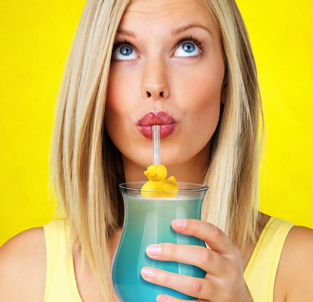 2. Using straws