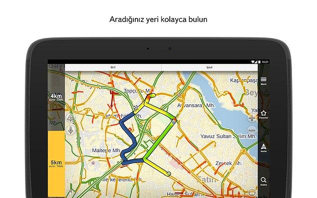 3. Yandex Navigasyon, Türkiye haritasında en iyi yön bilgisi veren navigasyon diyebiliriz.