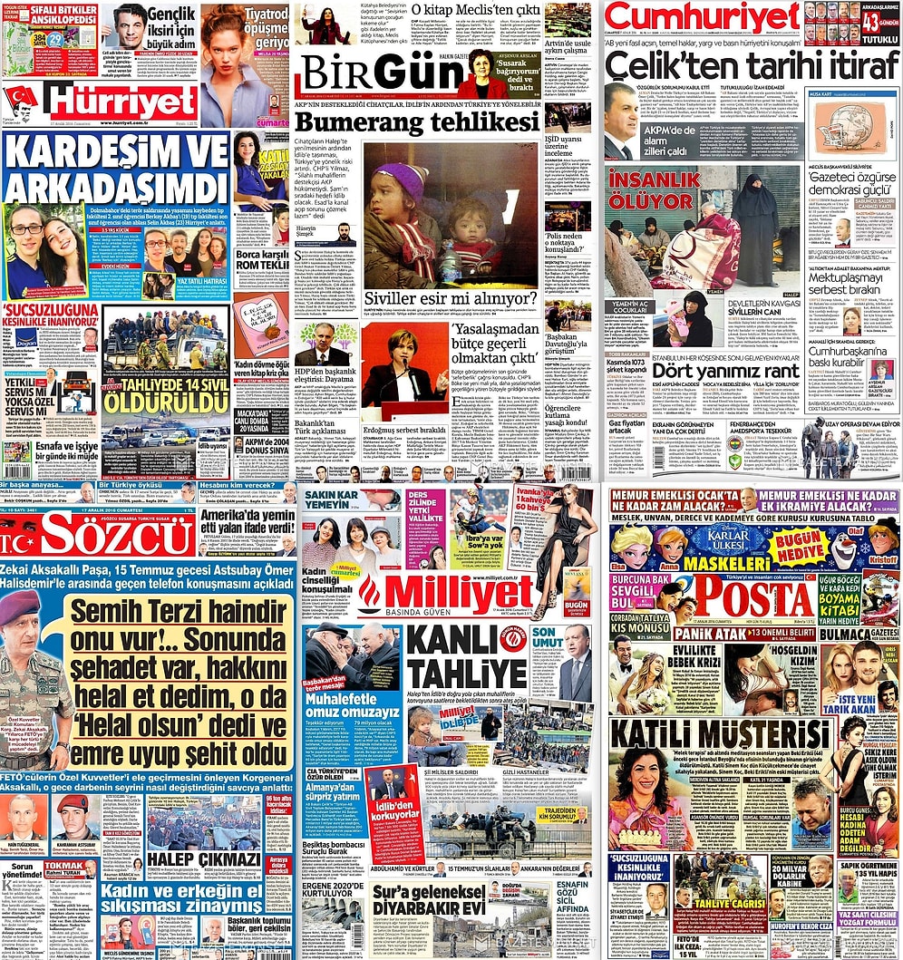 Gazetelerde Bugün | 17 Aralık Cumartesi