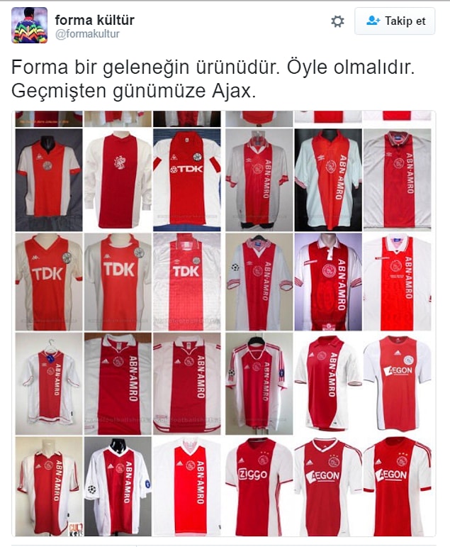 3. Geçmişten geleceğe Ajax'ın değişmeyen forması.
