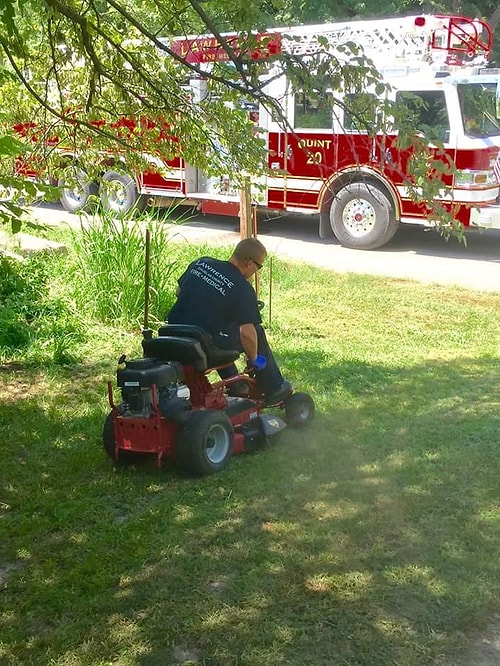This fireman who completed the job for a person who was injured while doing it.