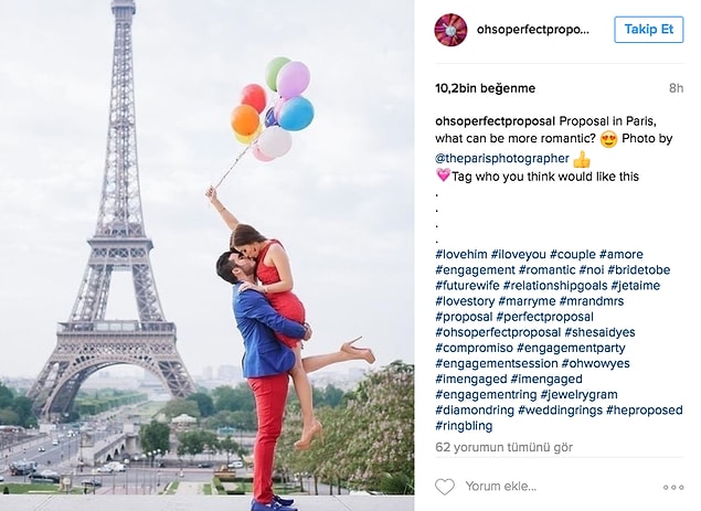 13. Romantizmde çıtayı Eiffel'e çıkarmak.