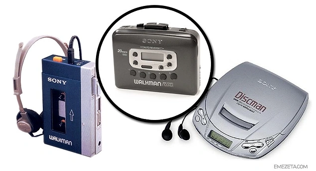 Портативные аудиоплееры Walkman и Discman