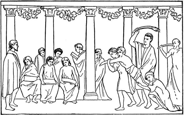 2. Ритуальная порка у спартанцев