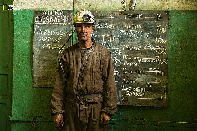 34. Diğer 400 madenci gibi kendisi de doğu Ukrayna'dan gelen Igor Voronkin, Norveç'te bulunan Barentsburg kömür madeninde çalışıyor.