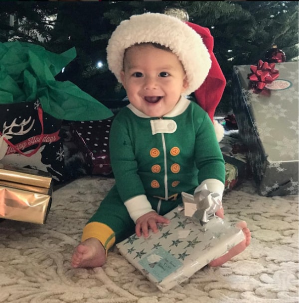 8. Майкл и Николь Фелпс тоже отпраздновали первое Рождество своего сынишки Брумера