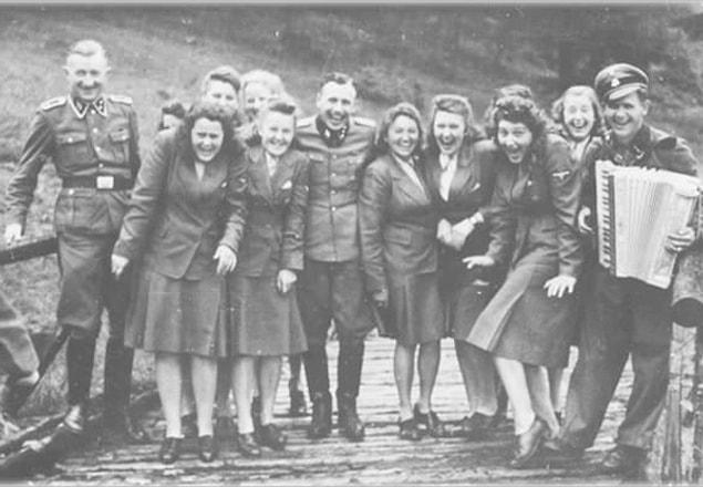 12. The SS officers who were on duty in Auschwitz in 1942.