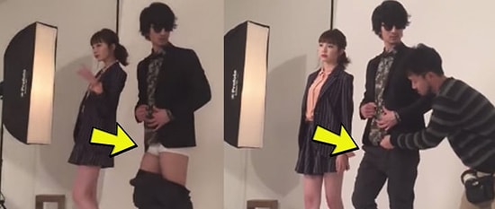 Fotoğraf Çekimi Sırasında Pantolonu Düşen Modelin Profesyonelliği