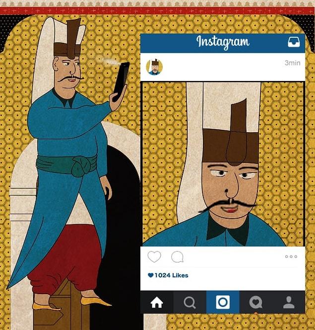 6. First Instagram selfie of the world history #instaottoman.