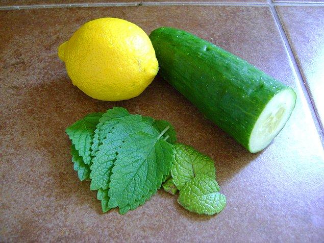 9. Salatalık ve limon mucizesi!