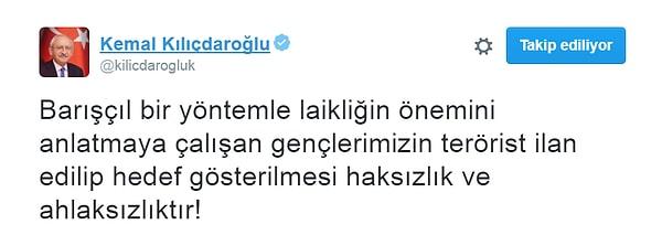 Kılıçdaroğlu: 'Gençlerimizin terörist ilan edilip hedef gösterilmesi ahlaksızlıktır'