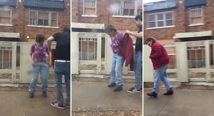 Evsiz Kadına Üşümesin Diye Montunu Veren Koca Yürekli Genç