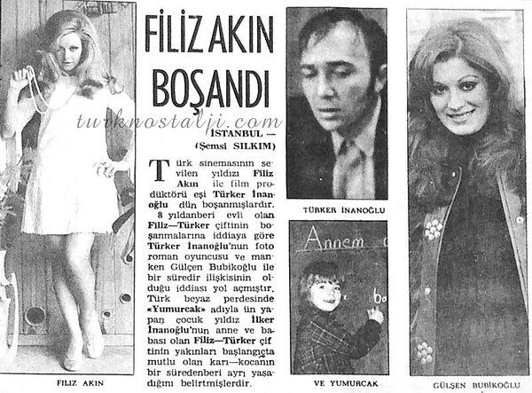 İlk evliliğini 1964 yılında Filiz Akın'la yapan İlker İnanoğlu 1974 senesinde evliliğini sonlandırmış ve Gülşen Bubikoğlu ile evlenmişti, o sıralar aldatma iddiaları gündemdeydi.