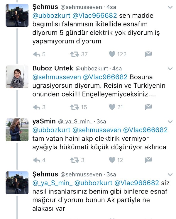 Bir başka troll hesap da Seven'i 'vatan haini' olmakla suçladı