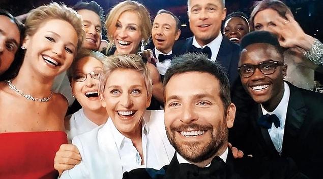 100. Oscars Selfie, Bradley Cooper, 2014