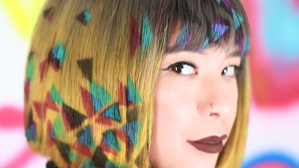 Граффити на волосах? Почему бы и нет!