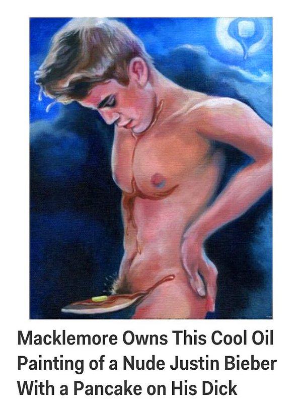 7. Macklemore'a ait bu Justin Bieber tablosu.