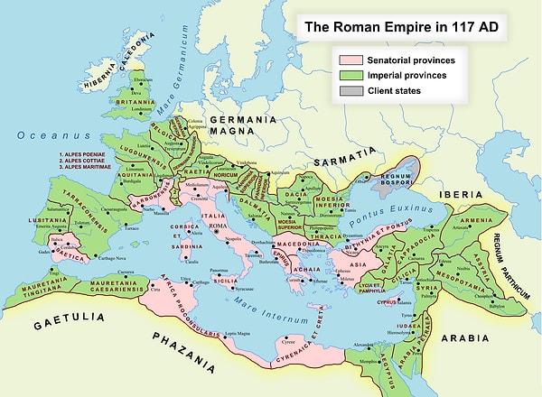 M.Ö. 150'li yıllara gelindiğinde Roma Cumhuriyeti artık ufak bir devlet olmaktan çıkmıştı. En büyük rakibi Kartaca'yı devre dışı bırakmış ve Anadolu topraklarını dahi kontrol altına almıştı. Roma'nın İmparatorluğa giden yolundaki tek engel, barbar diye sıfatlandırılan savaşçı kavimlerdi.