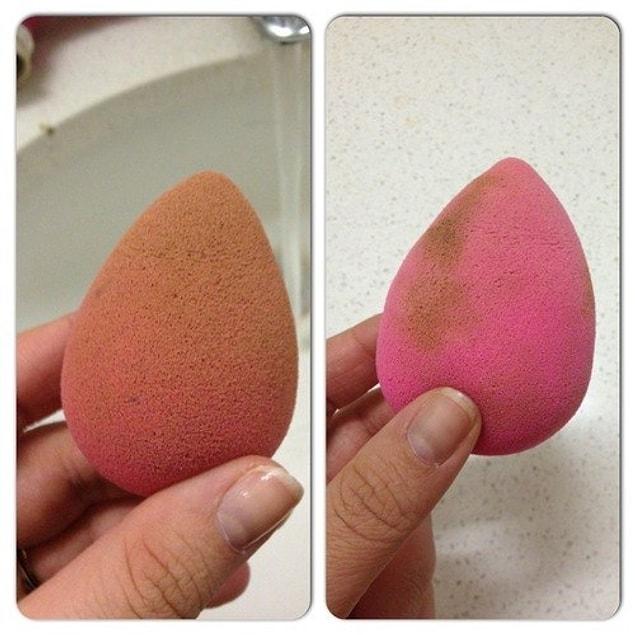 However, sponges usually absorb a nontrivial amount of our make-up products.