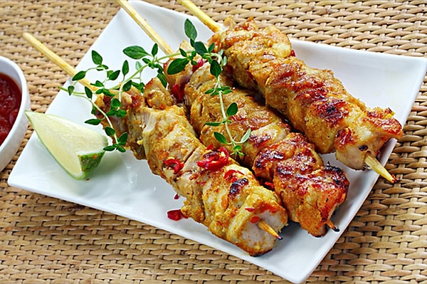 11. Шашлык из куриной грудки в духовке