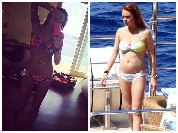 18. Линдси Лохан совсем потеряла свою точеную фигуру, но это не мешает ей выкладывать "идеальные" селфи в Instagram