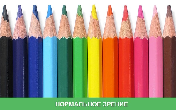Нормальное зрение - отсутствие цветовой слепоты