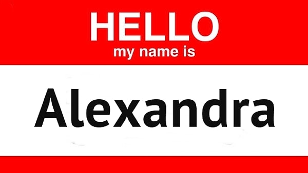 Привет! Вас зовут Александра :)