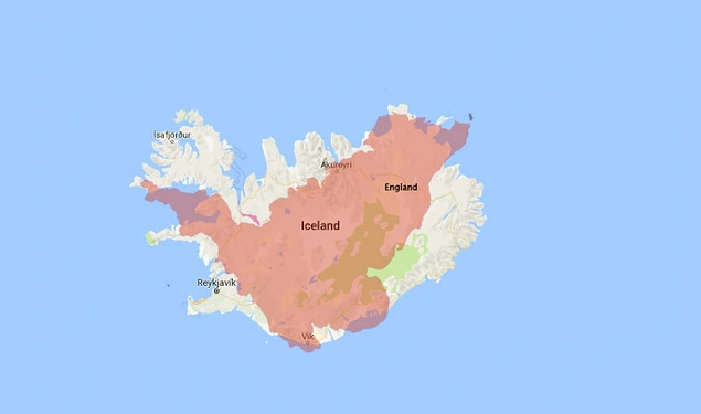 Исландия примерно такого же размера, как Англия, вот только там проживает всего 332 529 человек, и 60% из них сосредоточны в Рейкьявике, столице страны.