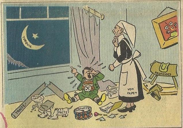 3. A French caricature from the war years: Ankara Ambassador Von Papen: "Dear Hitler, I will not buy you that toy.”