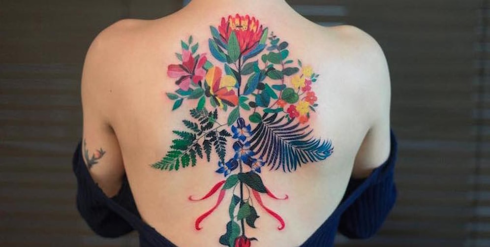 Они словно дышат весной! Тату, вдохновленные самой природой