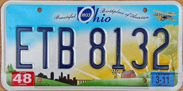 10. Ohio eyaleti, daha önce alkollü araç kullanma cezası almış kişilere farklı renkte bir plaka veriyor.