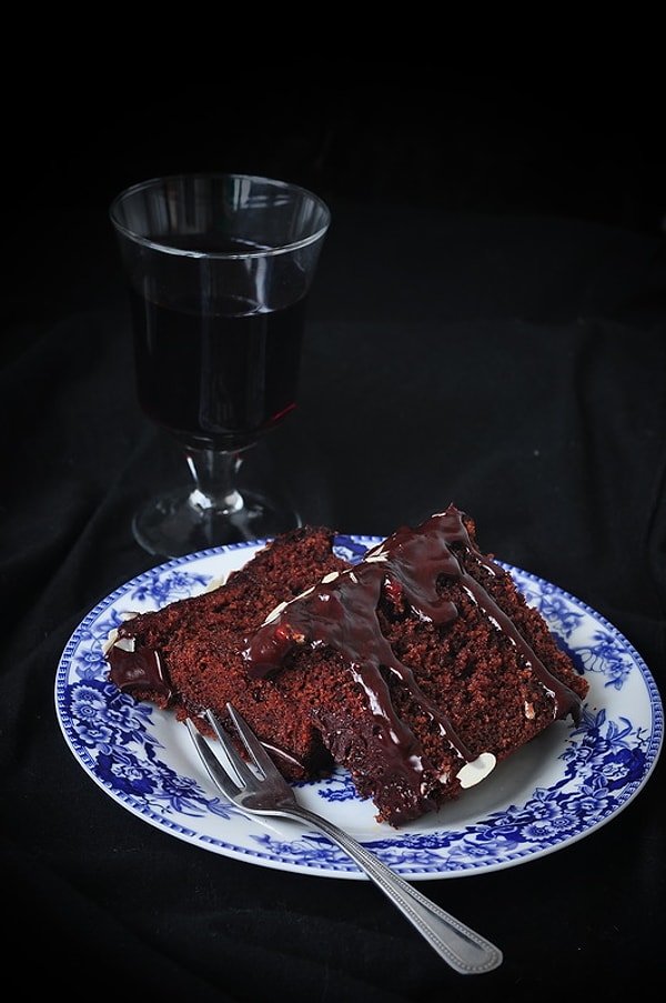 5. Брауни с красным вином.