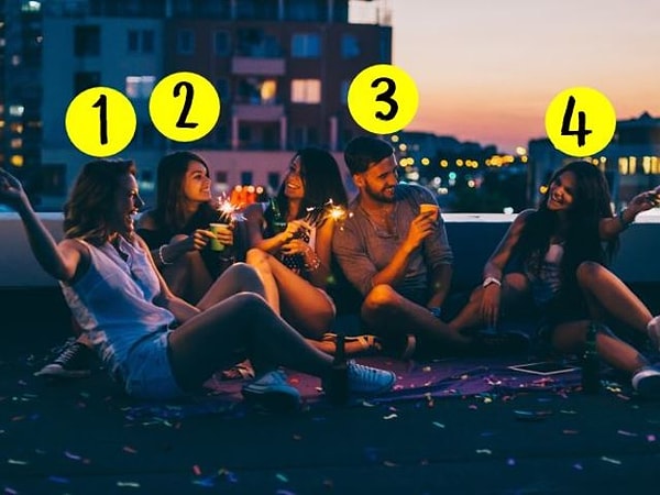 1. Итак, приступим! В каждом вопросе мы будем показывать вам фотографию с пронумерованными людьми. А вы будете отвечать нам, с кем из них вы себя ассоциируете :) Пол не имеет значения!