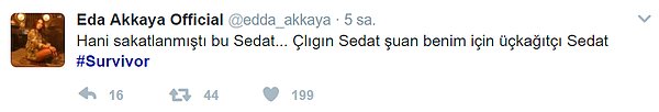 Çılgın Sedat'ın sakatlık sebebiyle yarım bıraktığı oyun da tepkilerden nasibini aldı. Hatta bu hareketi konseyde Acun Ilıcalı tarafından eleştirildi.