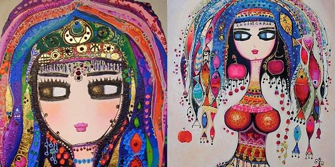 Koca Gözlü ve Süslü Hitit Gelinlerini Tabloda Yeniden Canlandıran Ressam: Canan Berber
