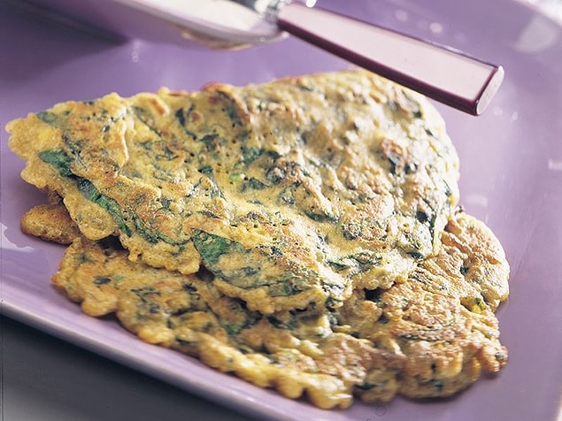 7. Otlu bir omlet.
