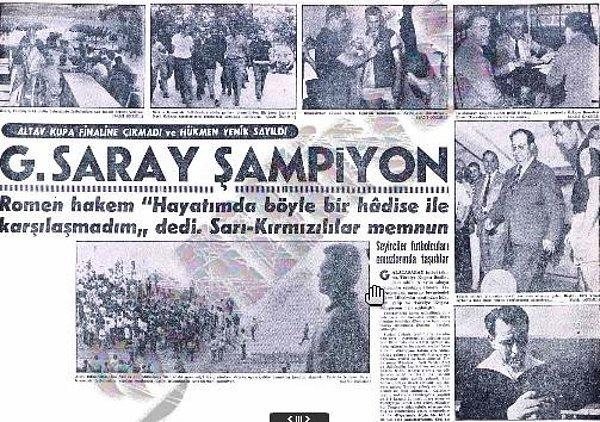 10. Türkiye Kupası'nı kazanan ilk takım Galatasaray'dır. (1963)