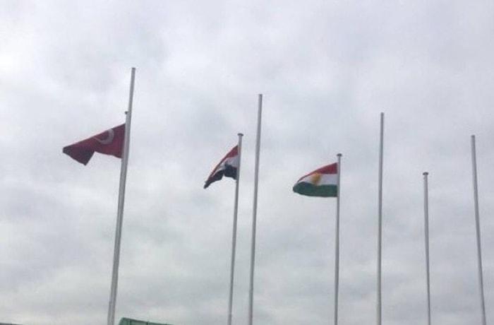 Barzani'nin Ziyareti Sebebiyle Havalimanında IKYB Bayrağının Göndere Çekilmesi Sosyal Medyanın Gündeminde