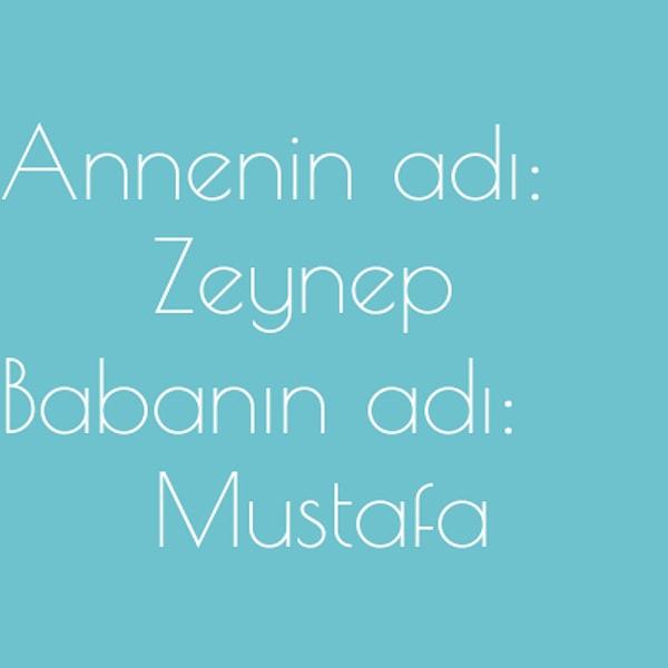 Zeynep ve Mustafa!