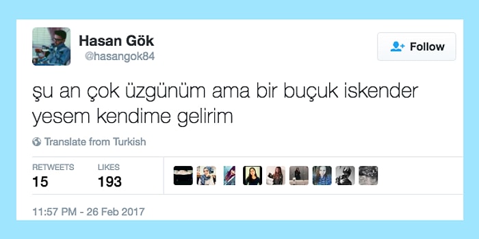 En Sevdiği Yemek İskender Olanların Halini Anlatan Bol Tereyağlı 17 Tweet