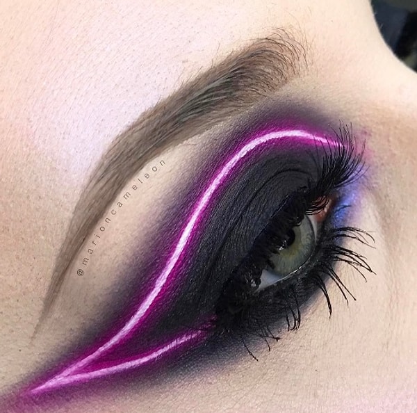 8. Смотрится, как что-то неземное. С таким макияжем вы точно привлечете к себе внимание!