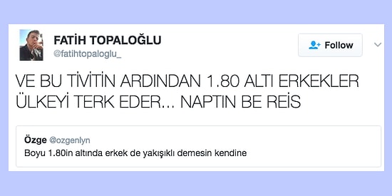 1.80'in Altındaki Erkekleri Yakışıklı Görmeyen Twitter Kullanıcısını Alaya Alan 16 Kişi