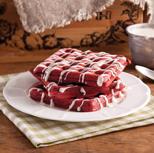 7. Вафли а-ля "красный вельвет"